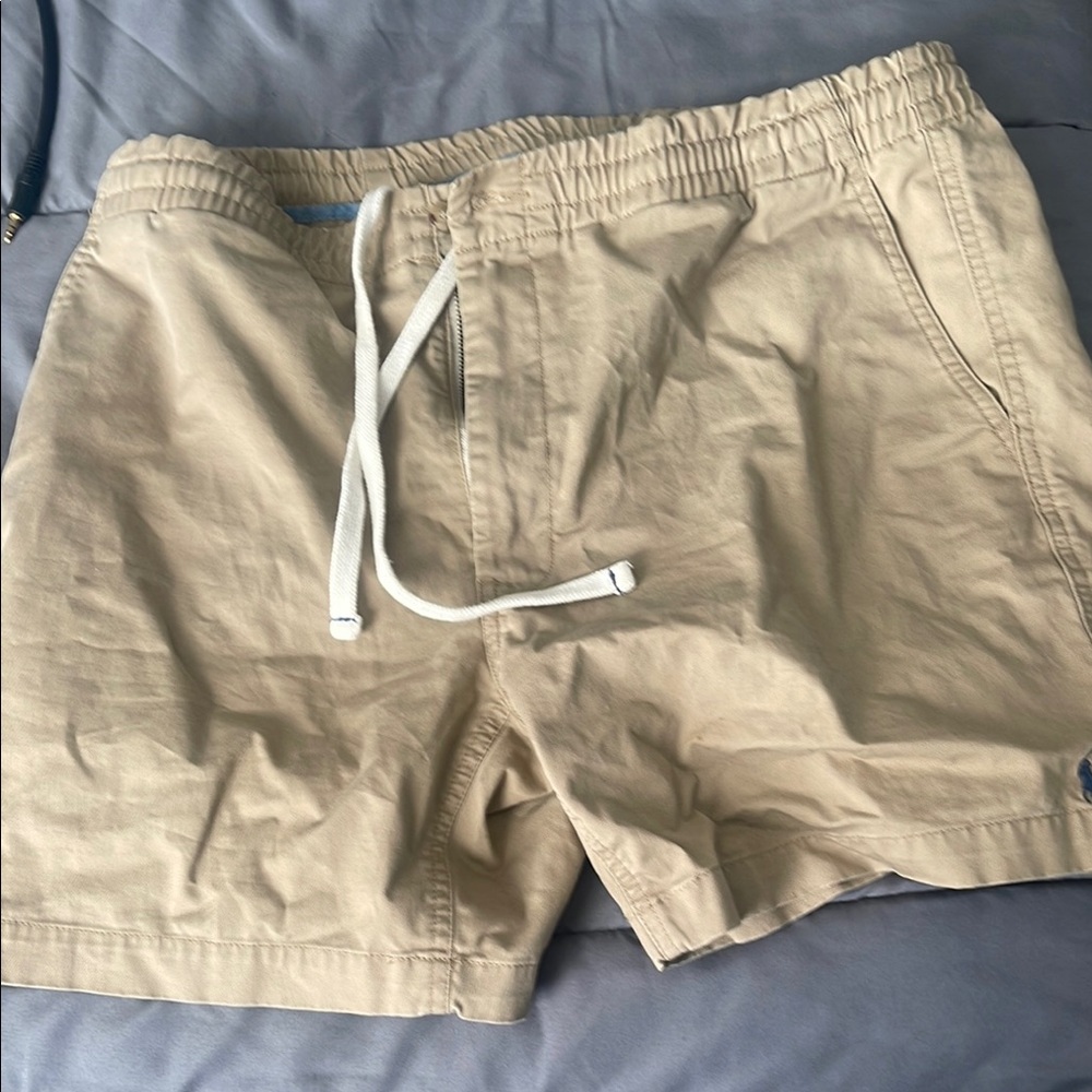 Tan Casual Shorts with Drawstring